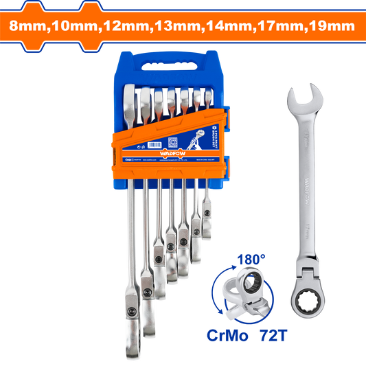 Wadfow Flexible ratchet spanner set 7 Piece WSP5207