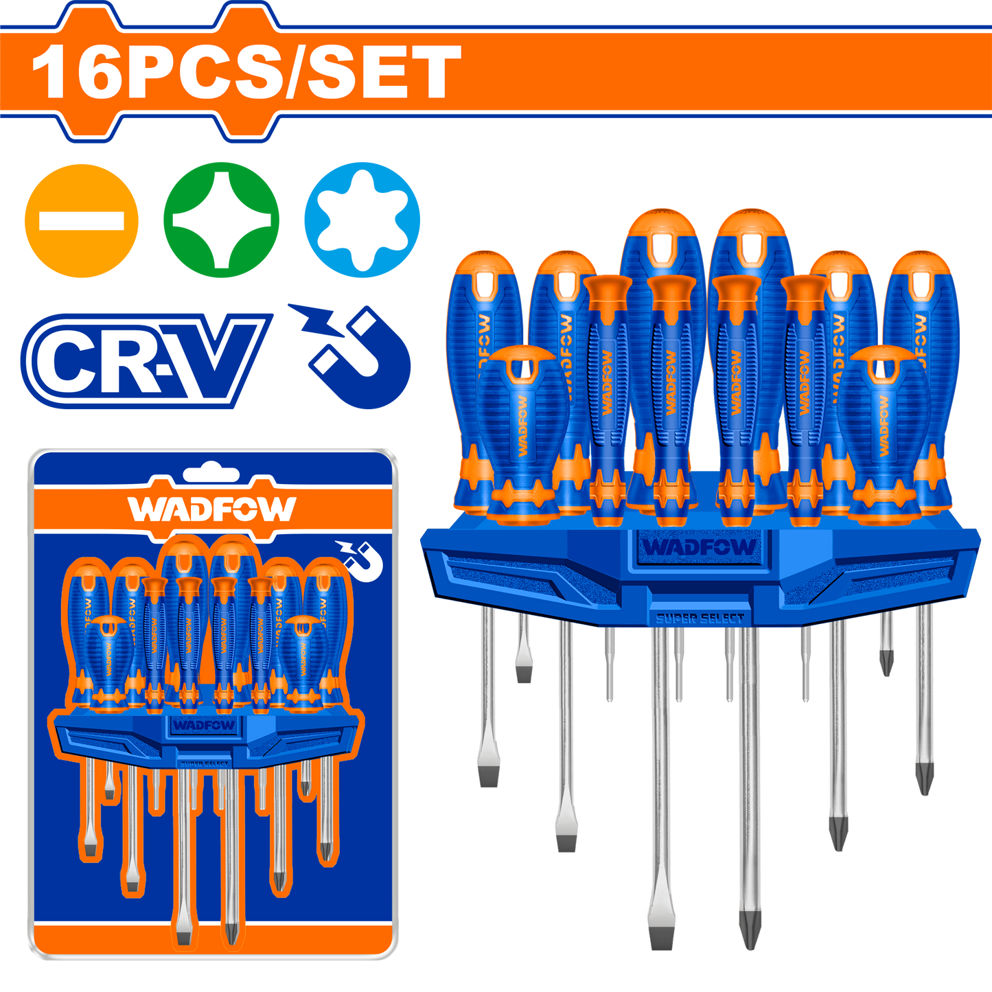 Wadfow Screwdriver set 16 Piece WSS1416