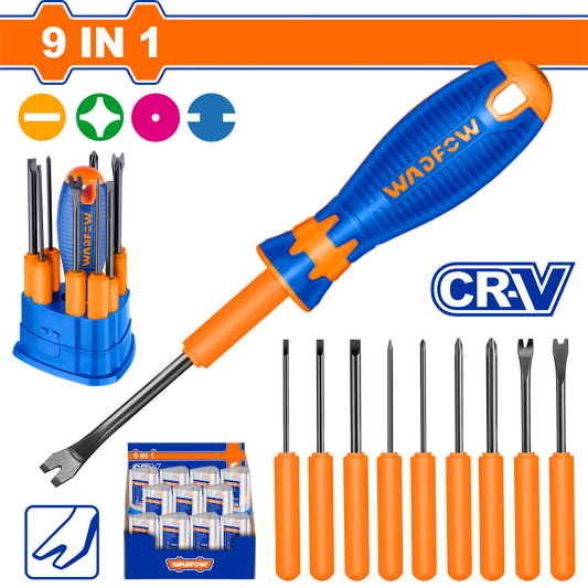 Wadfow Interchangeable screwdriver set 10 Piece WSS1B10