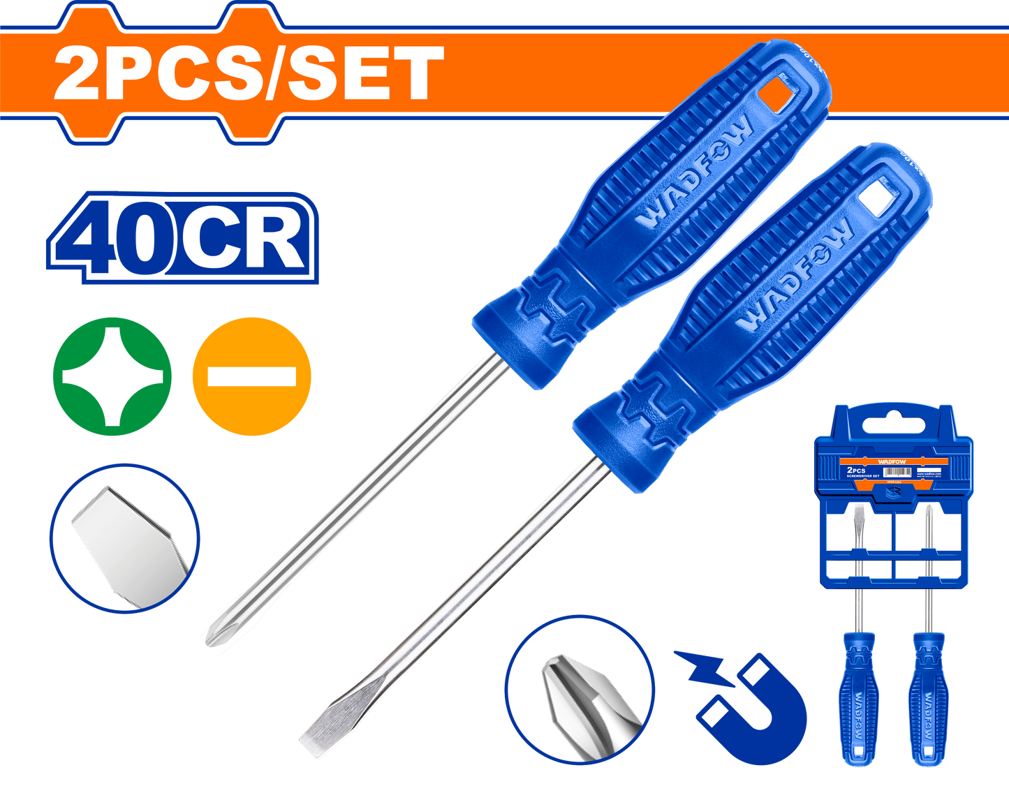 Wadfow Screwdriver set 2 Piece WSS2302