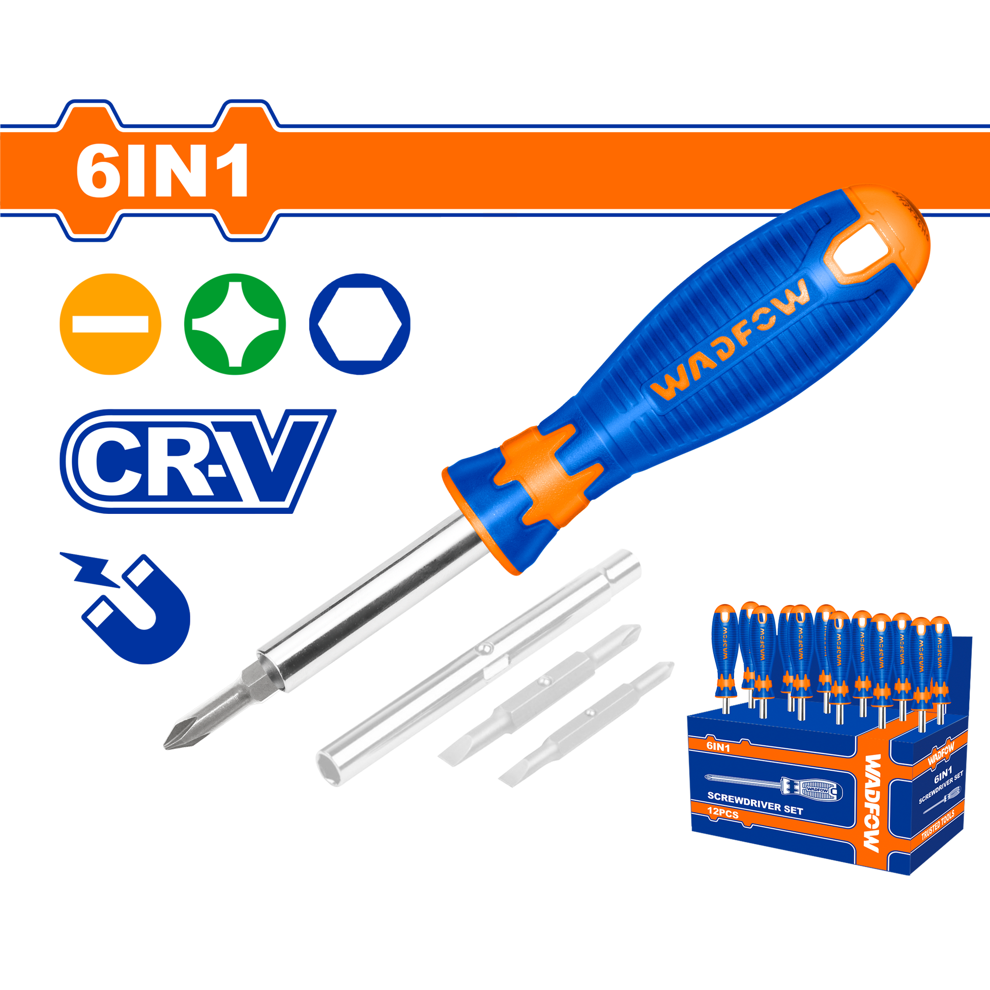 Wadfow 6 In 1 screwdriver set WSS5506