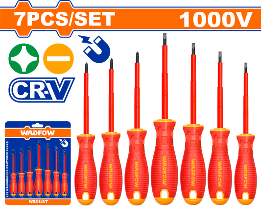 Wadfow Insulated screwdriver set 7 Piece WSS7407