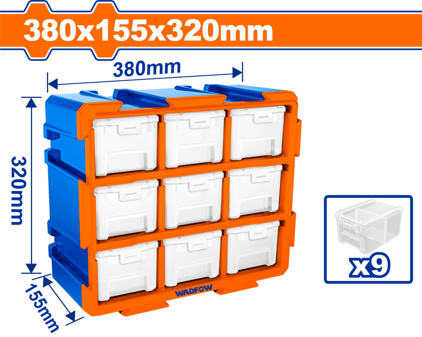 Wadfow Modular storage tower 380x155x320 mm WTB8331