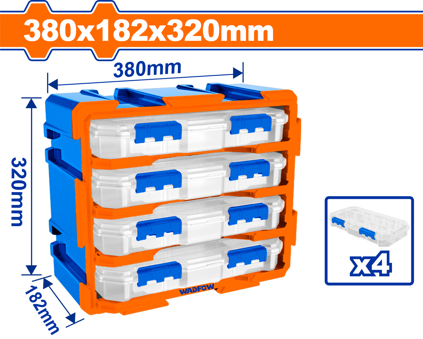 Wadfow Modular storage tower 380x182x320mm WTB8344