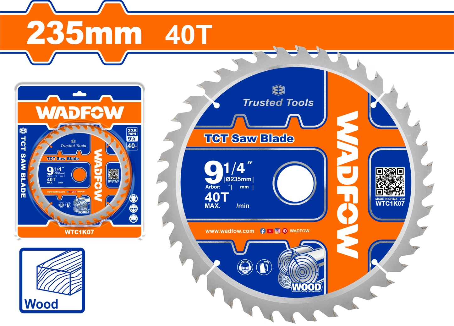 Wadfow TCT saw blade 235mm