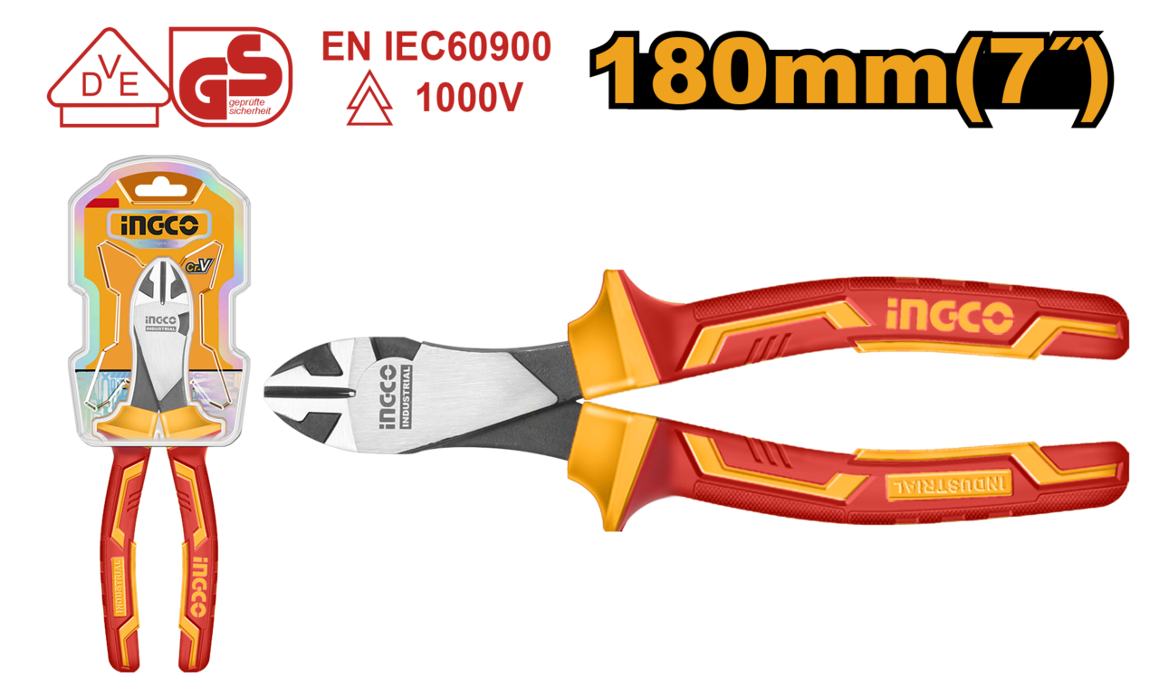 Ingco Diagonal Plier Insulated 180mm