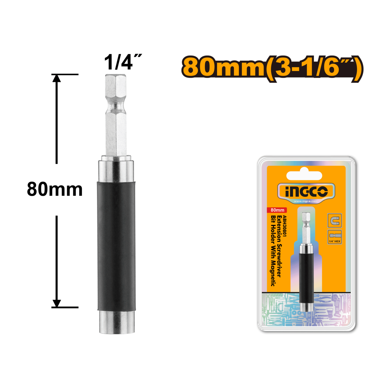 Ingco Extension screwdriver bit holder with Magnetic