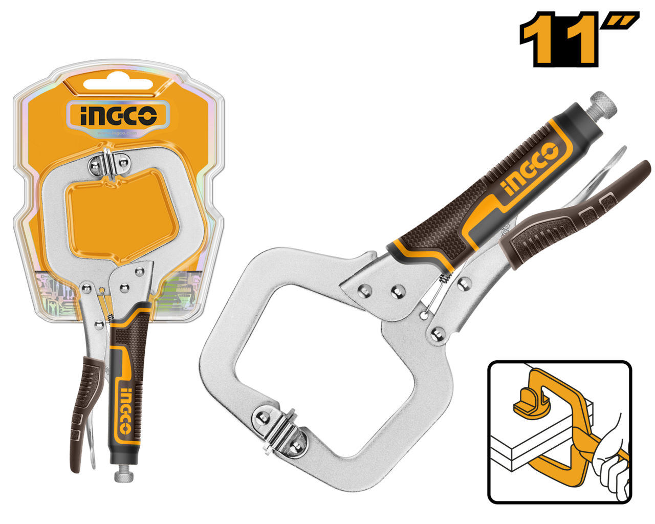 Ingco C-Clamp Vicegrip Plier 275mm