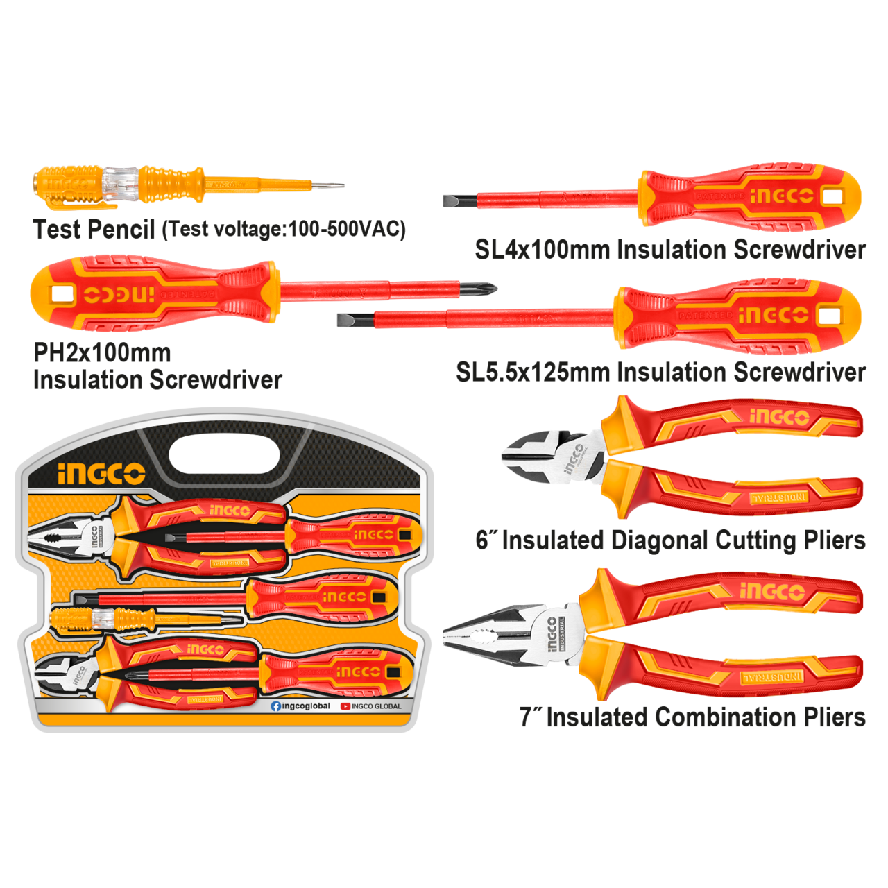 Ingco Insulated Hand Tools Set