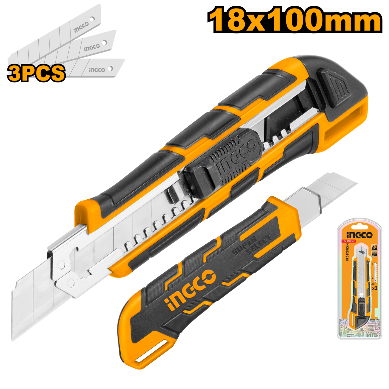 Ingco Knife 18mm X 100mm