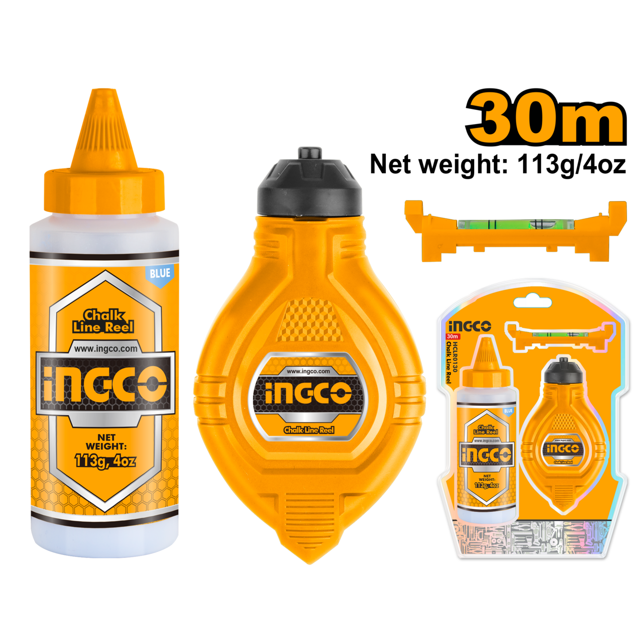 Ingco Chalk Line Reel Set