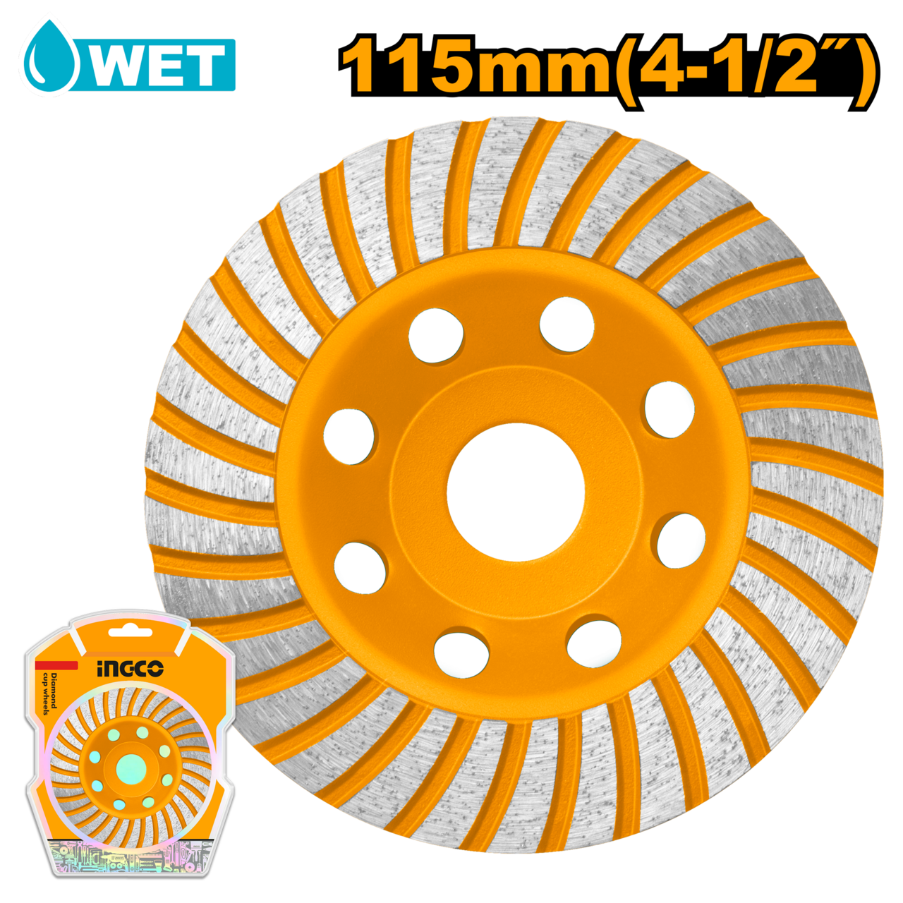 Ingco Grind Wheel Segmented Turbo 115mm