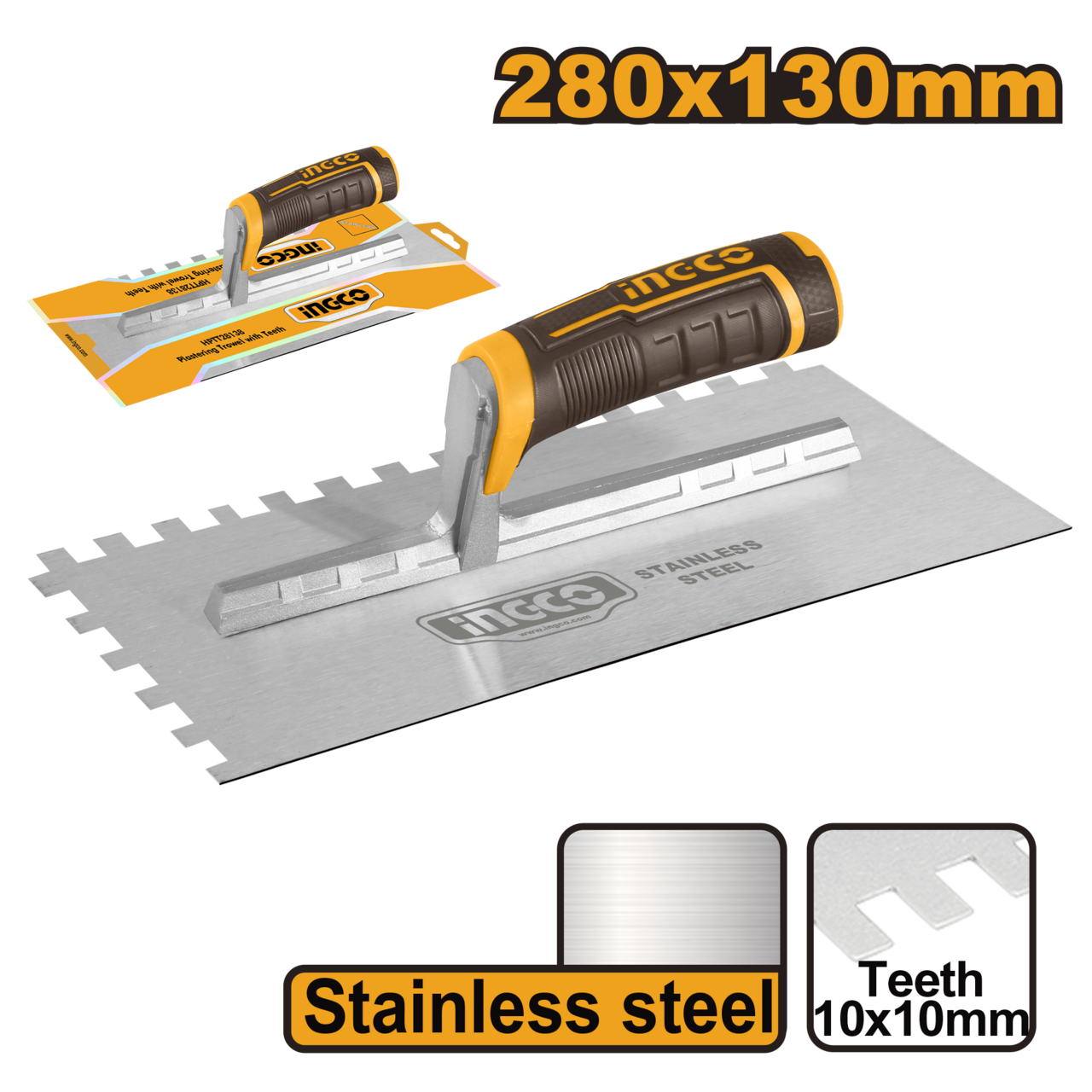 Ingco Plastering Trowel 280mm X 130mm