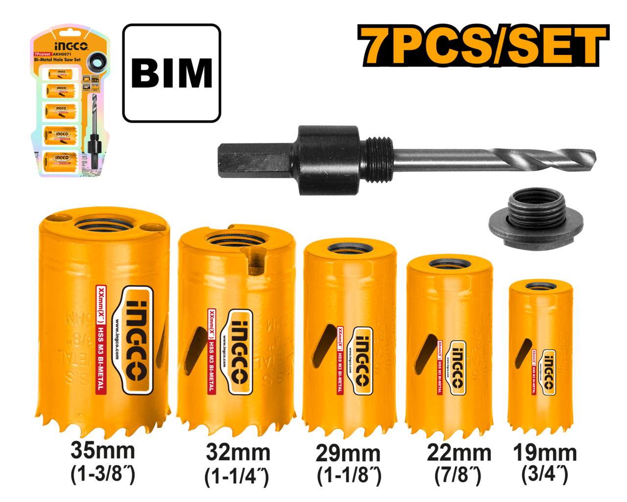 Ingco Bi-metal hole saw set