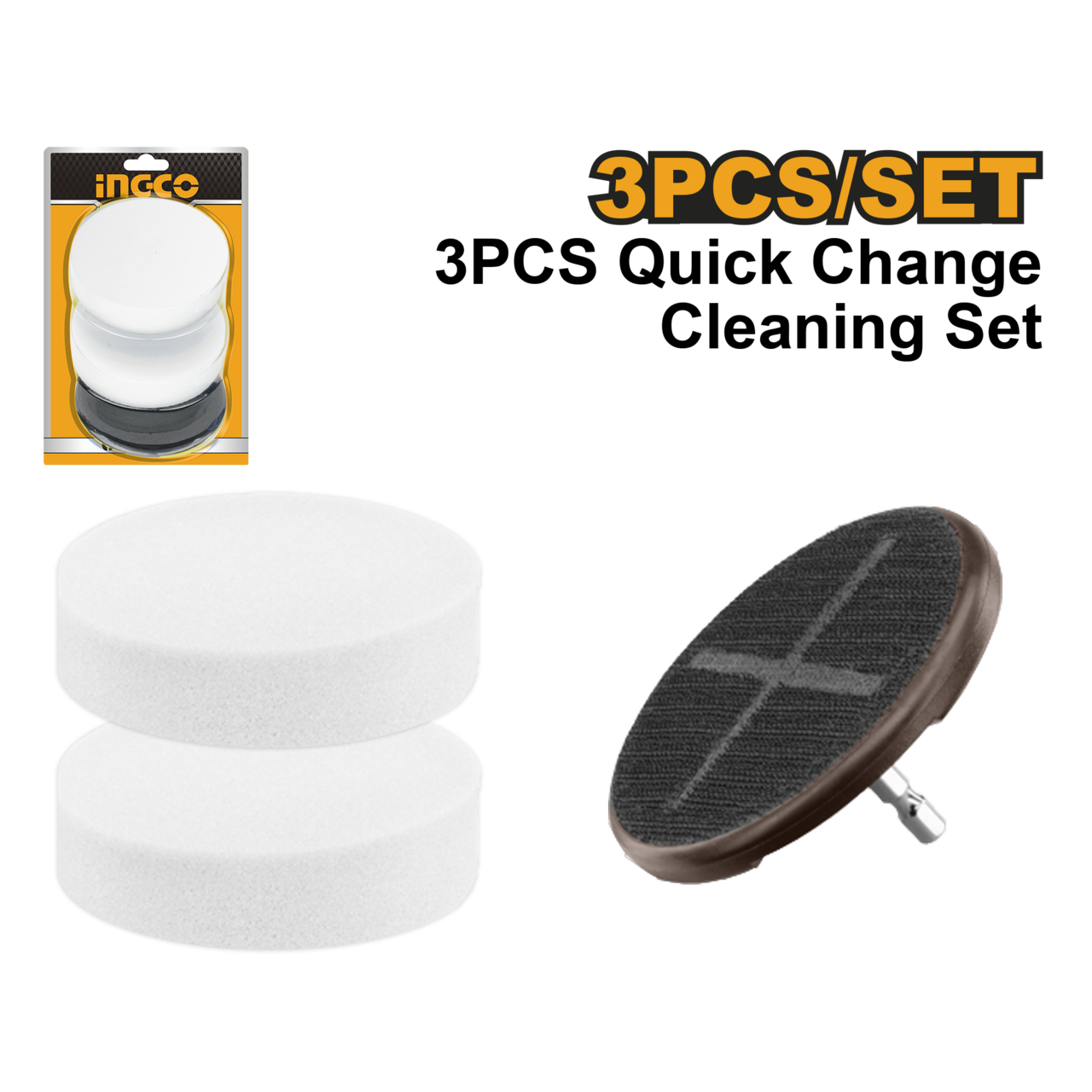 Ingco 3 Pieces Soft Sponges set