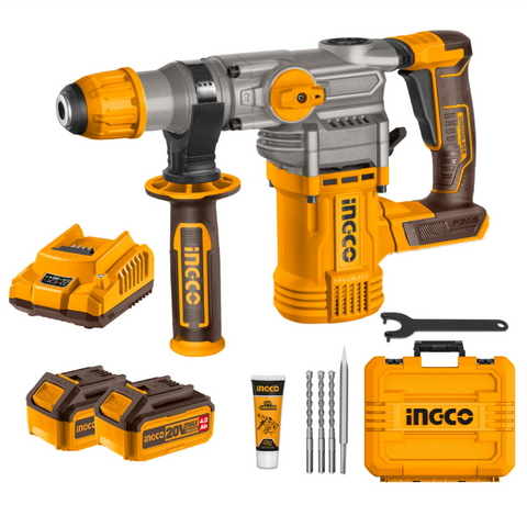 Ingco Cordless Rotary Hammer Drill 20v Kit CRHLI202882