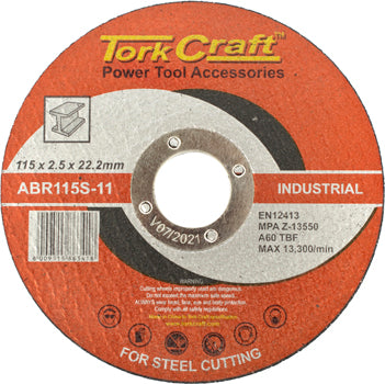 Tork Craft CUTTING DISC INDUSTRIAL METAL 115 x 2.5 x 22.2 MM