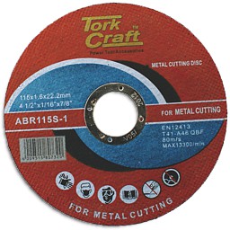 Tork Craft CUTTING DISC METAL & SS 115 x 1.6 x 22.2 MM