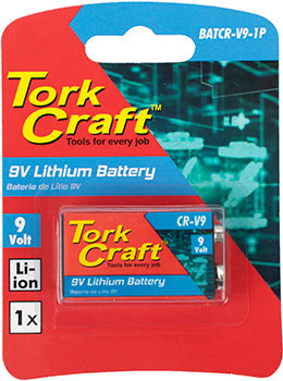 Tork Craft 9V LITHIUM BATTERY X1 PER CARD (MOQ 30)