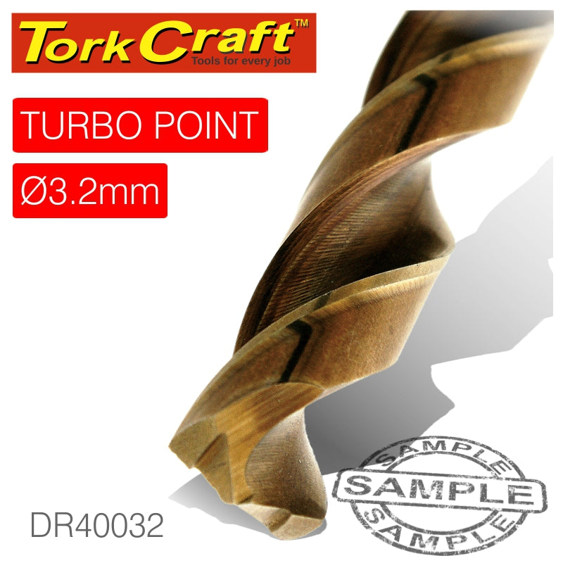 Tork Craft Drill Bit Hss Turbo Point 3.2Mm 1/Card freeshipping - Africa Tool Distributors