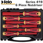 Felo 419 Nut Driver Set 6Pc Ergonic Insulated Vde Sl Hard Case freeshipping - Africa Tool Distributors