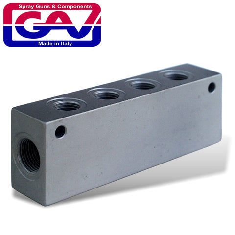 Manifold Block 1/4' With 6 Ports Extend Your Air Points freeshipping - Africa Tool Distributors