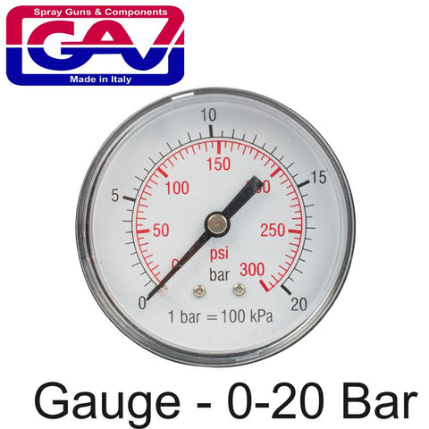 Pressure Gauge 0-20Bar1/4Rear 63Mm D6314R20 Packaged freeshipping - Africa Tool Distributors