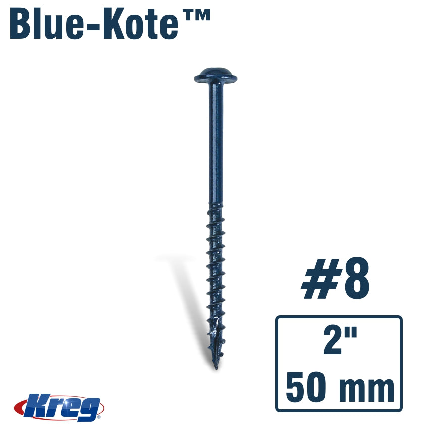 Kreg Blue-Kote Wr Pocket Screws 2'#8 Coarse Washer Head 50Ct freeshipping - Africa Tool Distributors