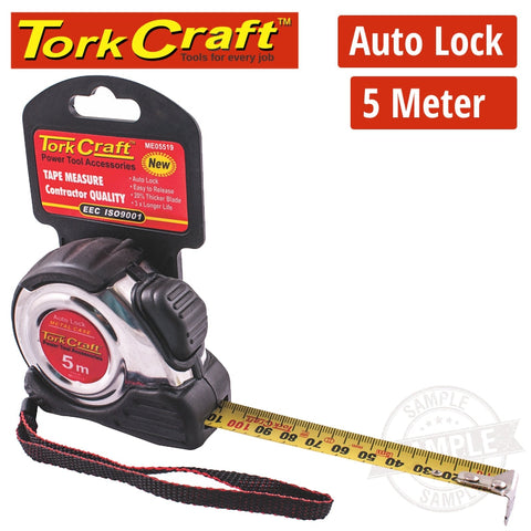 Tork Craft Measuring Tape Self Lock 5M X 19Mm S/S & Rubber Casing Matt Finish freeshipping - Africa Tool Distributors