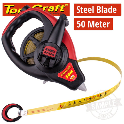 Tork Craft Measuring Tape Steel Blade 50M X 13Mm Co-Molded Rubber Casing freeshipping - Africa Tool Distributors
