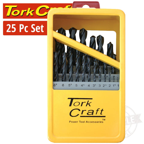 Drill Bit Set 25Pce Roll Forged Metal Case freeshipping - Africa Tool Distributors