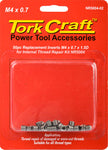 Tork Craft THREAD REPAIR KIT M4 X 0.7 X1.5D REPL. INSERTS FOR NR5004