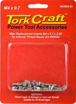 Tork Craft THREAD REPAIR KIT M4 X 0.7 X 2.0D REPL. INSERTS FOR NR5004