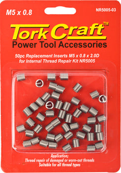 Tork Craft THREAD REPAIR KIT M5 X 0.8 X 2.0D REPL. INSERTS FOR NR5005