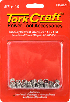 Tork Craft THREAD REPAIR KIT M6 X 1.0 X 1.0D REPL. INSERTS FOR NR5006