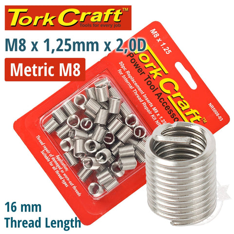 Thread Repair Kit M8 X 1.25 X 2.0D Repl. Inserts For Nr5008 freeshipping - Africa Tool Distributors