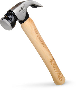 Real Steel HAMMER CLAW CURVED 450G 16OZ HICK. WOOD HANDLE