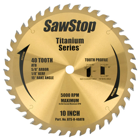Sawstop 40T Combination Saw Blade Titanium Series freeshipping - Africa Tool Distributors