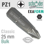 Pozi.1 Exaform Classic Insert Bit 25Mm Bulk freeshipping - Africa Tool Distributors