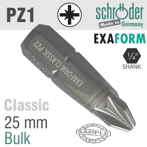 Pozi.1 Exaform Classic Insert Bit 25Mm Bulk freeshipping - Africa Tool Distributors