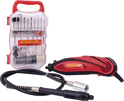 MINI ROTARY TOOL AND 72 PC ACCESSORY KIT WITH FLEXIBLE SHAFT