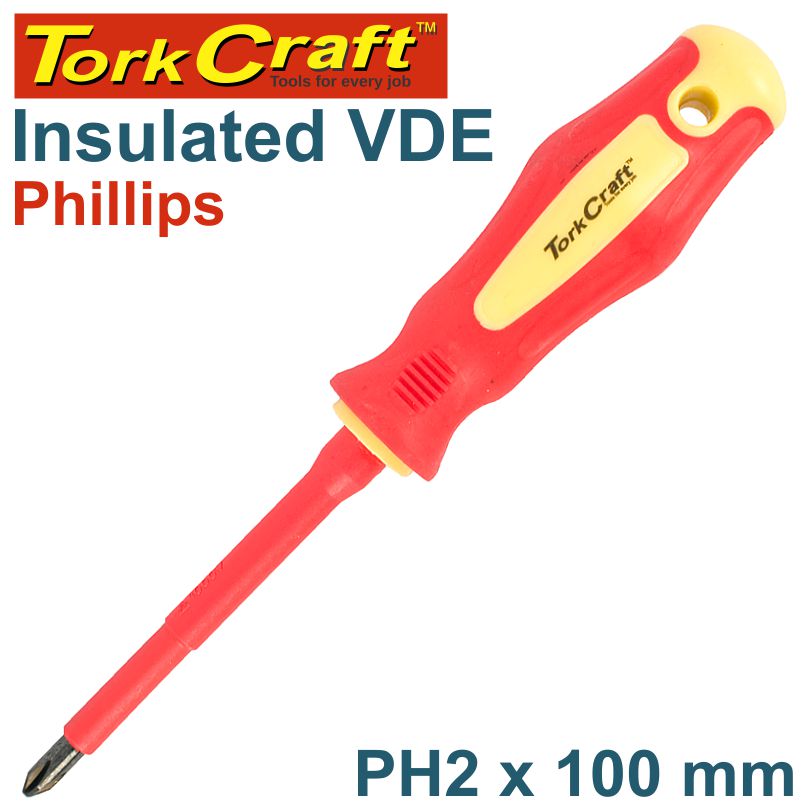 Screwdriver Insulated Phil.No.2 X 100Mm Vde freeshipping - Africa Tool Distributors