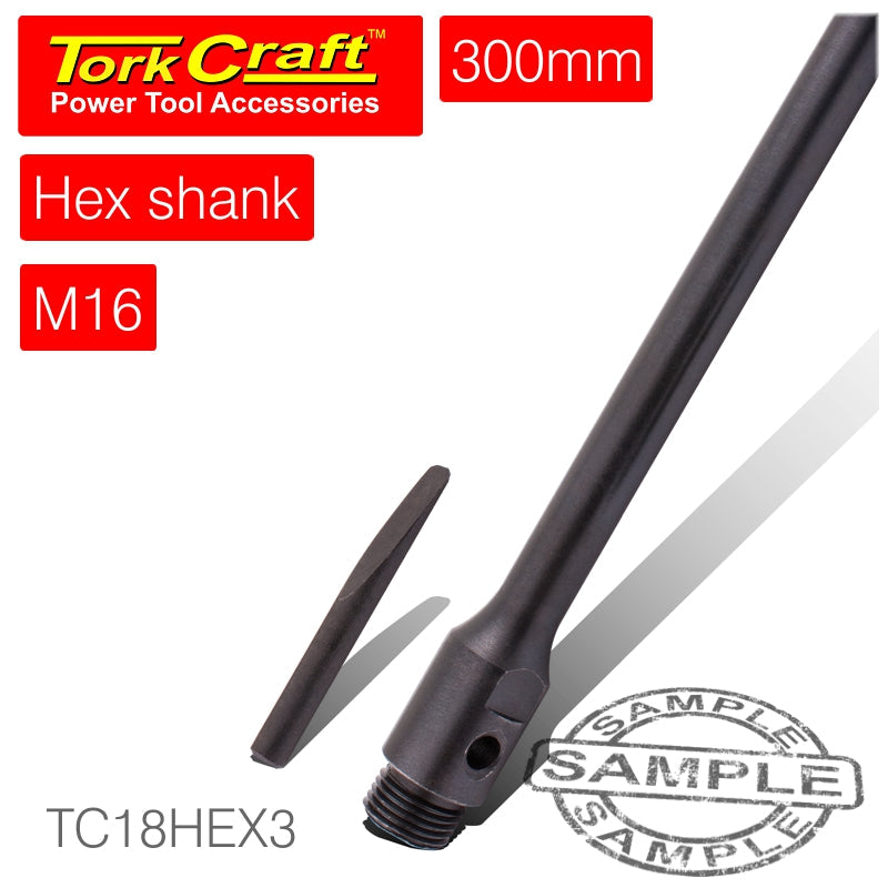 Hex Shank Adaptor M16X13Mm For Diam Core 300Mm freeshipping - Africa Tool Distributors
