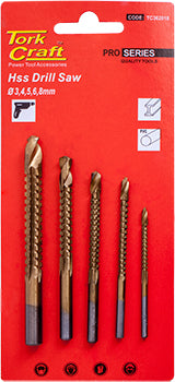 Tork Craft Drill Saw Set Hss Tin.Coated 3-4-5-6-8 freeshipping - Africa Tool Distributors