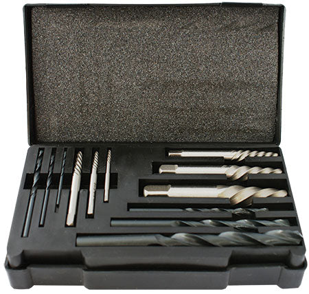 Screw Extractor Set 12 Pce With Drill Bits For M3 - M24 Screws / Studs freeshipping - Africa Tool Distributors