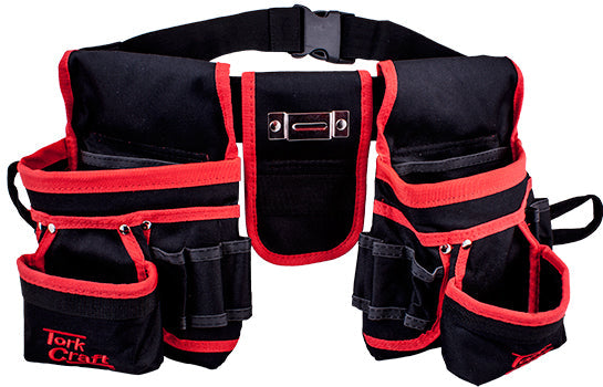 Tork Craft Tool Pouch Nylon With Belt - 22 Pocket + Loops