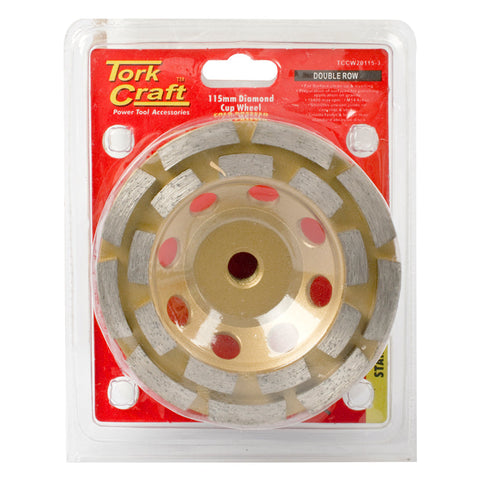 Tork Craft Dia. Cup Wheel 115 Mm X M14 Dbl Row Cold Pressed freeshipping - Africa Tool Distributors
