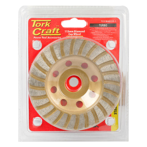 Tork Craft Dia. Cup Wheel 115 X 22.23Mm Turbo Cold Pressed freeshipping - Africa Tool Distributors