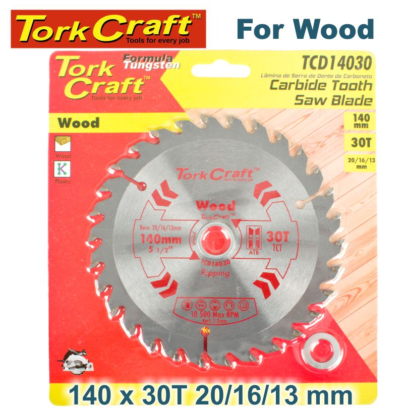 Tork Craft BLADE TCT 140 X 30T 20/16/13 GENERAL PURPOSE COMBINATION WOOD