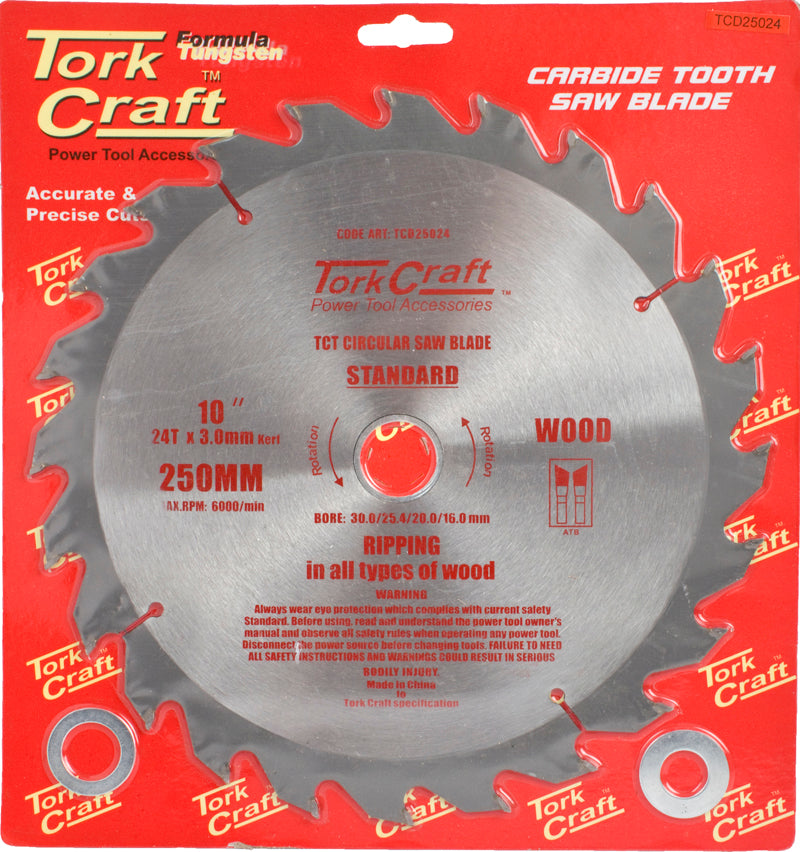 Tork Craft BLADE TCT 250 X 24T 30-16 GENERAL PURPOSE RIP
